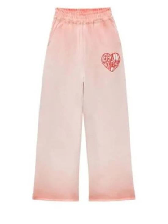 Msgm Wide-Leg Gradient Pink Pants With Heart Detail