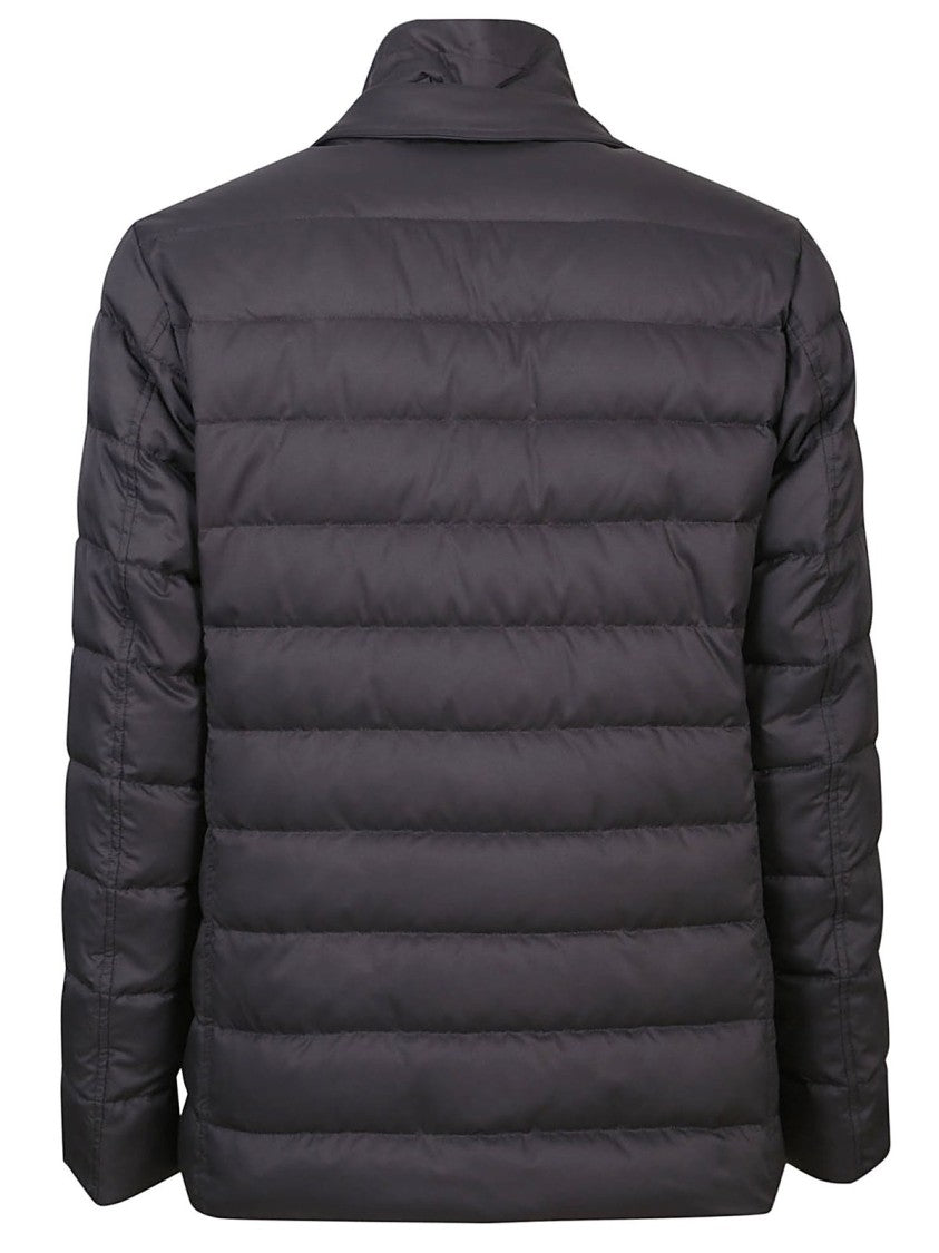 Herno Padded White Jacket With Quilted Design
