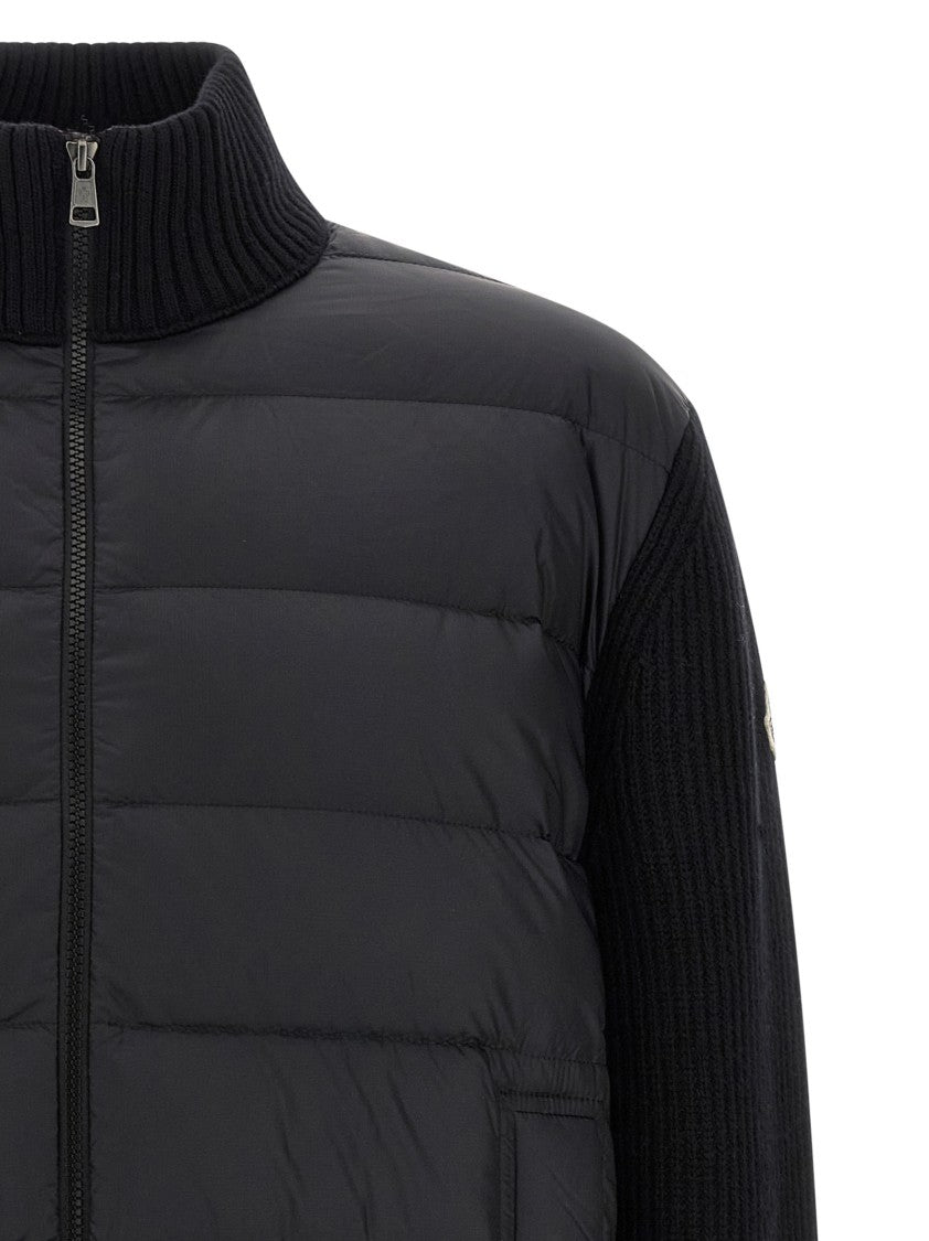Moncler Two-Material Cardigan