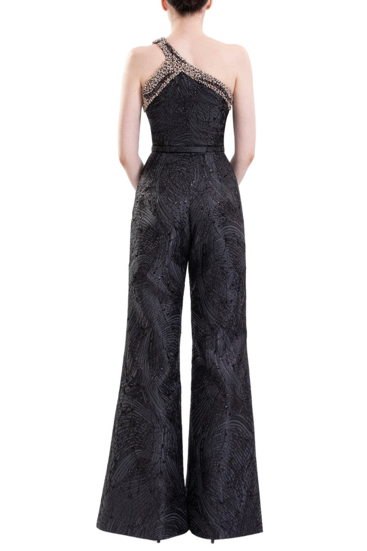Saiid Kobeisy Jumpsuit With Embellished Neckline