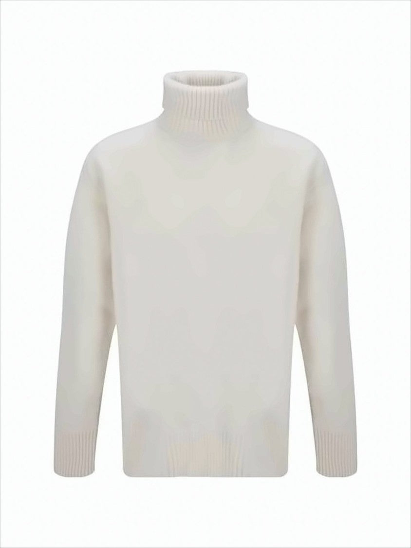 Oamc Soft Wool Turtleneck Sweater With Ribbed Details