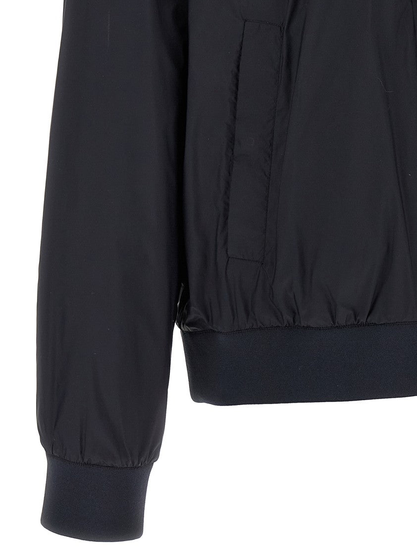 Pal Zileri Reversible Bomber Jacket With Ribbed Knit Details