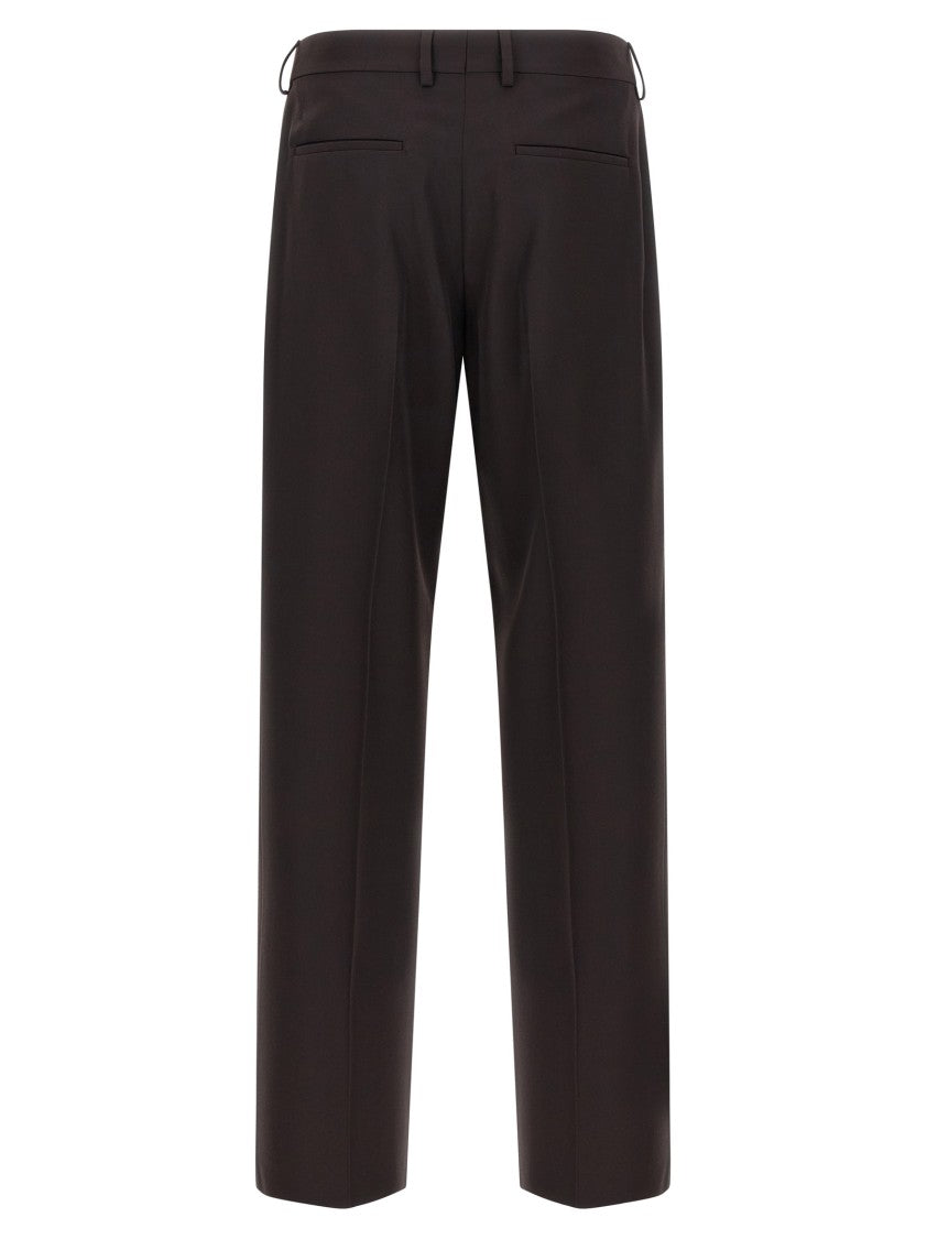 Fendi Straight-Leg Wool Crêpe Pants With Tailored Pleat