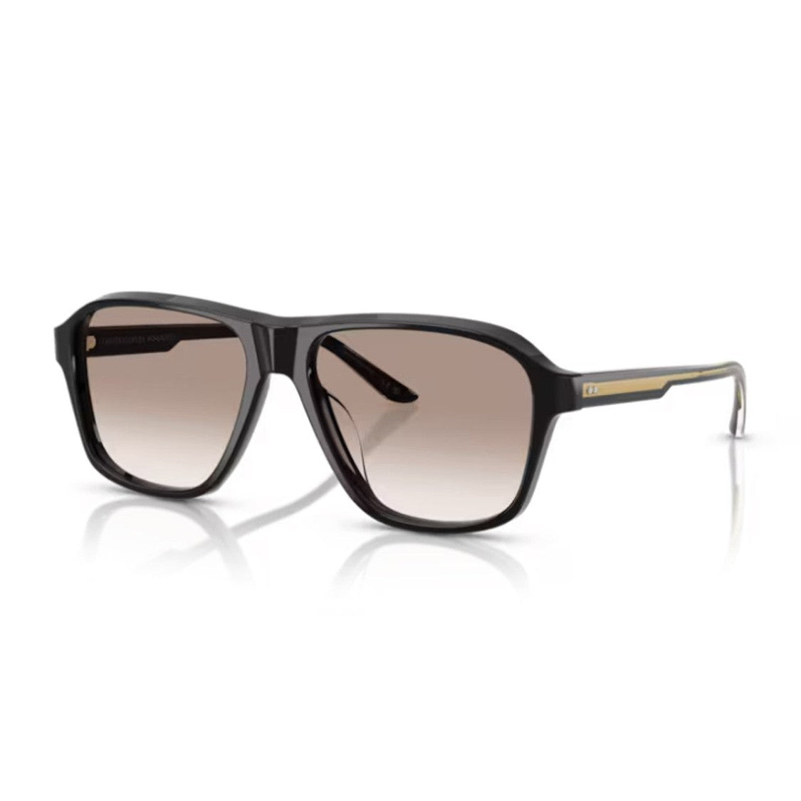Oliver Peoples Black Khaite Acetate Aviator Sunglasses