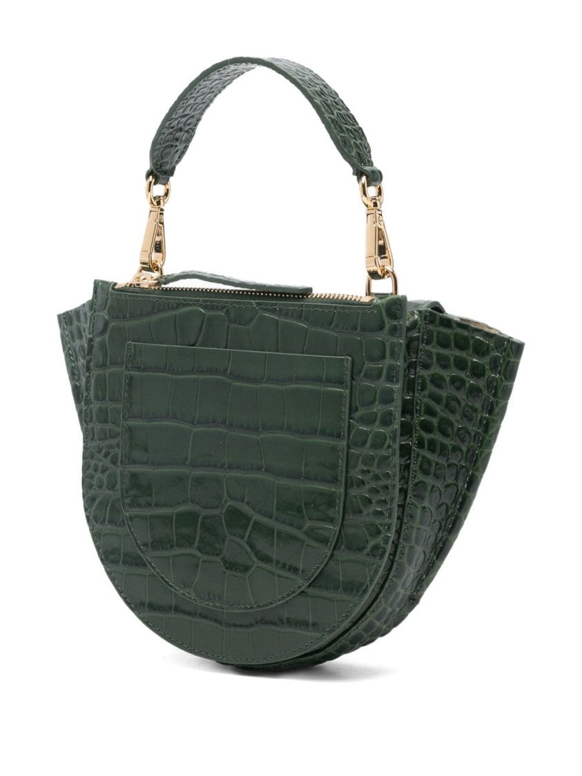Wandler Crocodile-Embossed Shoulder Bag With Gold-Tone Accents
