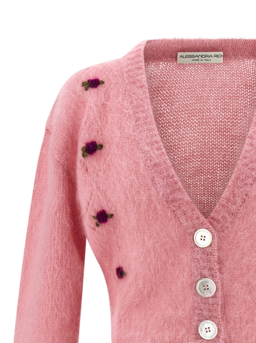 Alessandra Rich 'Carded Mohair' Cardigan