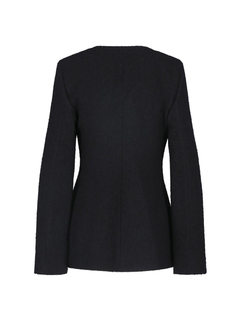 Róhe Round Neck Tailored Virgin Wool Blazer