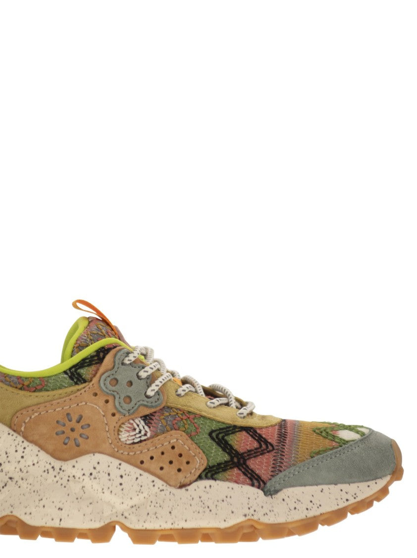 Flower Mountain Kotetsu - Sneakers In Suede And Technical Fabric