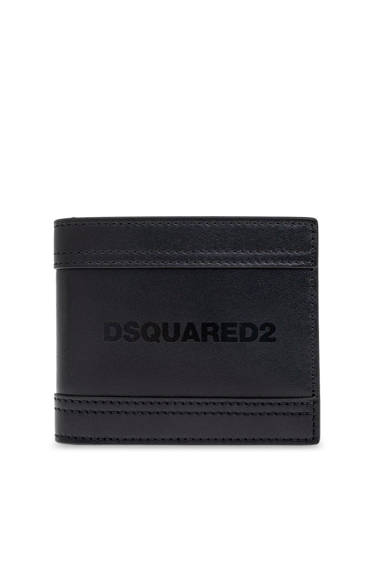 Dsquared2 Foldable Wallet In Smooth Calf Leather