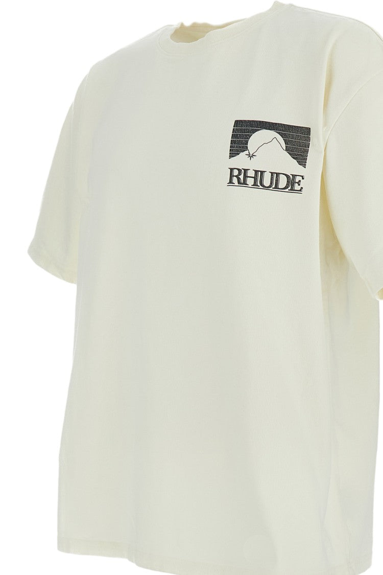 Rhude Vintage White Moonlight Cotton Printed T-Shirt