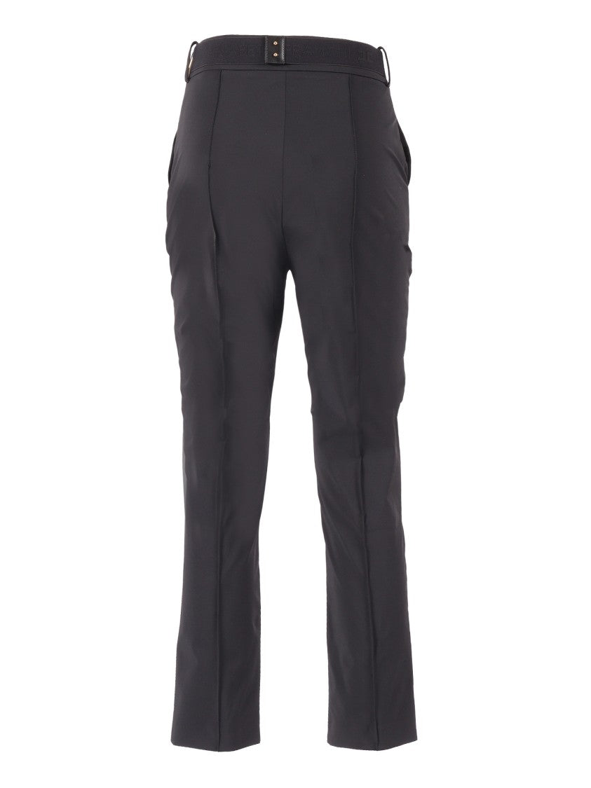 Elisabetta Franchi Tailored Black Mid Rise Straight-Leg Pants