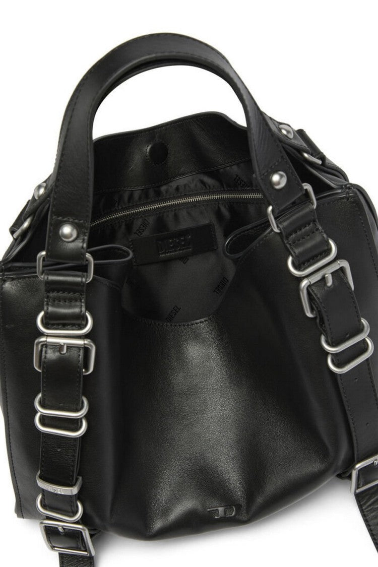 Diesel Black Leather Hobo Shoulder Bag