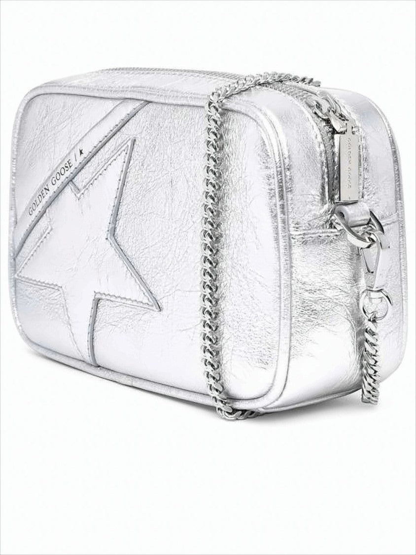 Golden Goose Textured Metallic Leather Shoulder Bag