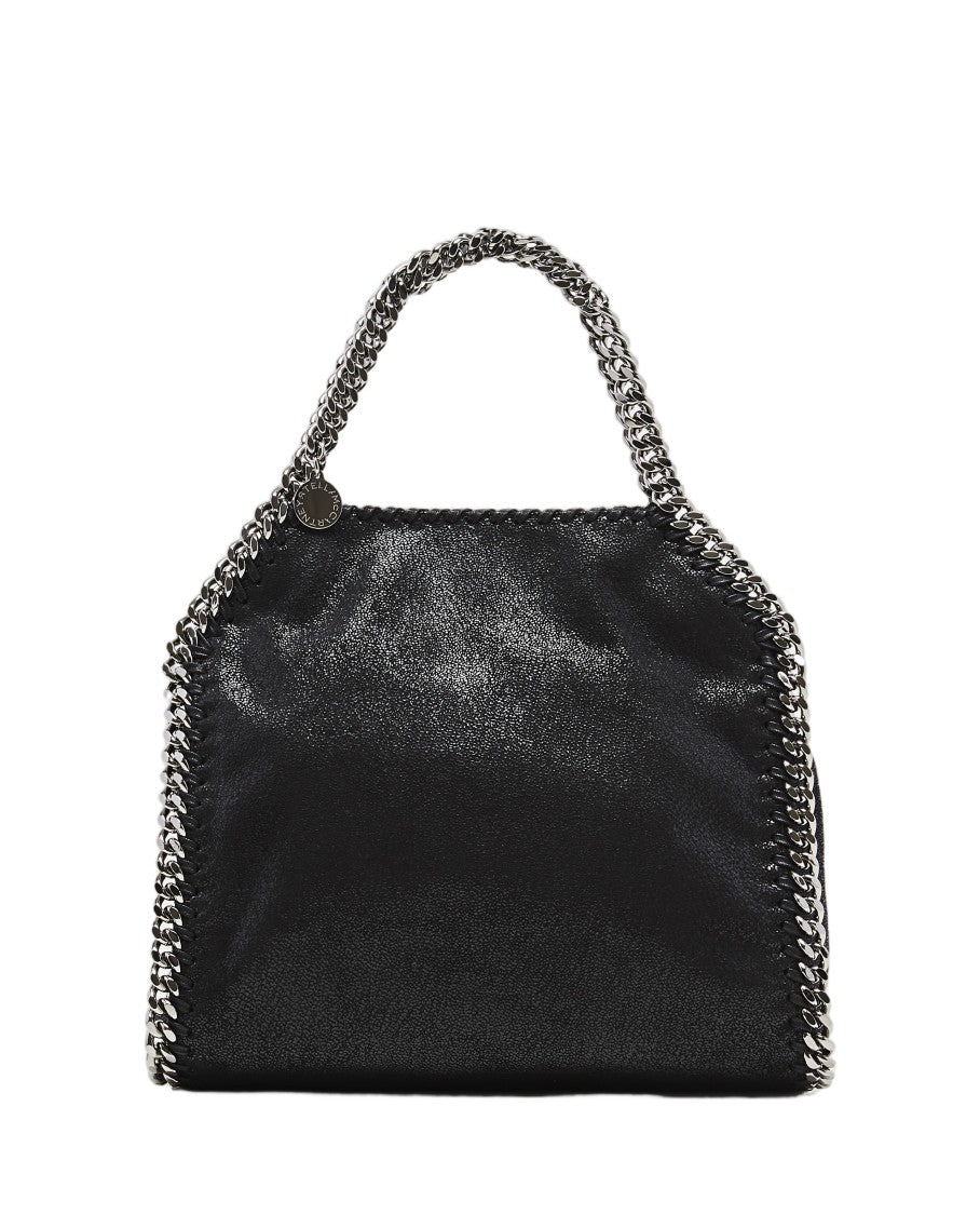 Stella Mccartney Black Falabella Mini Matte Shaggy Tote Bag
