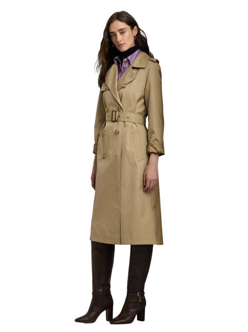 Lauren Ralph Lauren Double-Breasted Trench Coat With Tortoiseshell Buttons