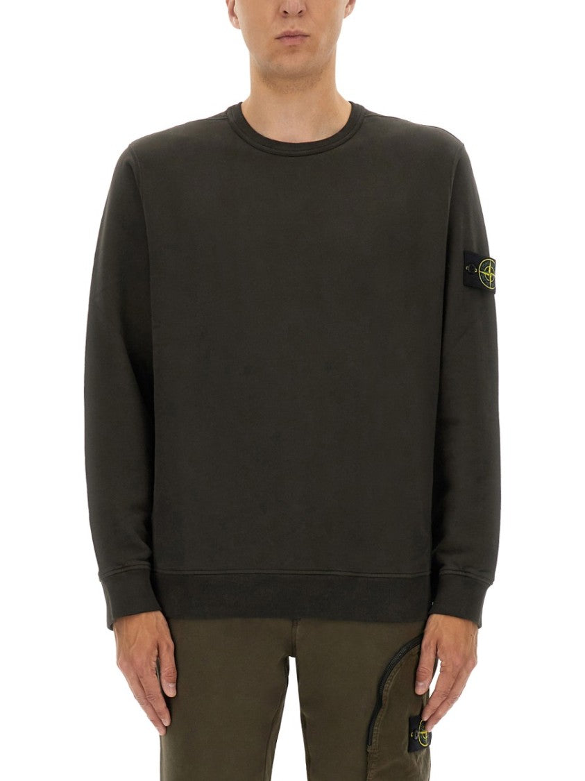 Stone Island Organic Cotton Sweatshirt With Minimalist Design