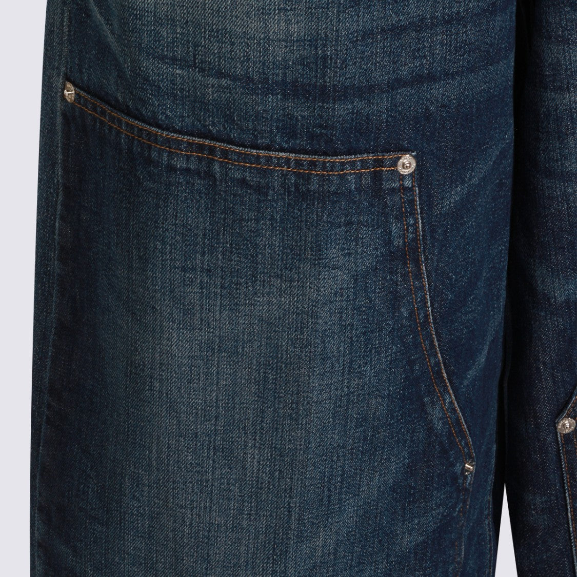 Haikure Wide-Leg Denim Jeans With Unique Reinforced Knee Patches
