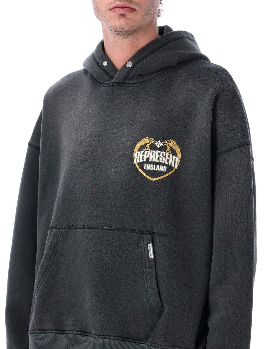 Represent Angel Border Boxy Cracked Hoodie