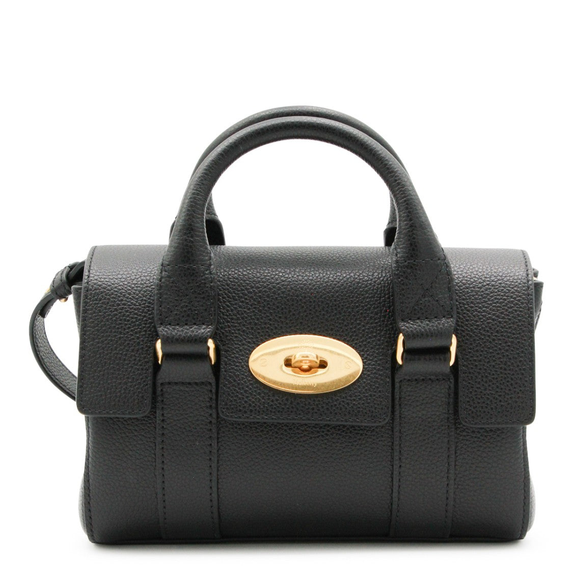 Mulberry Mini Heritage Bayswater Black Leather Top Handle Bag