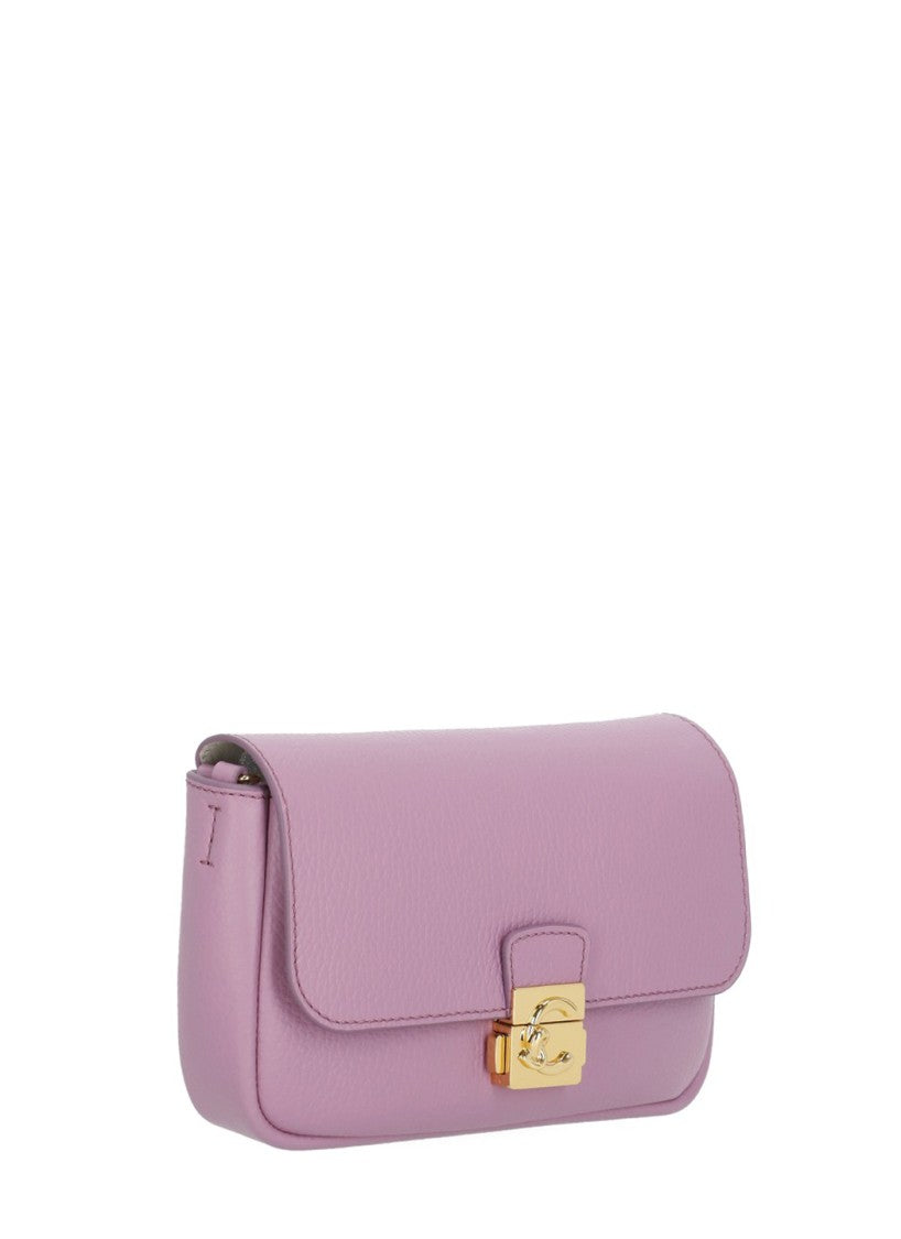 Coccinelle Compact Shoulder Bag With Flap Closure And Gold-Tone Lock