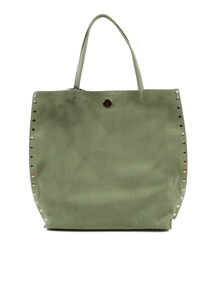 Zanellato Srl Green Spinoso Amoretto Textured Leather Tote Bag