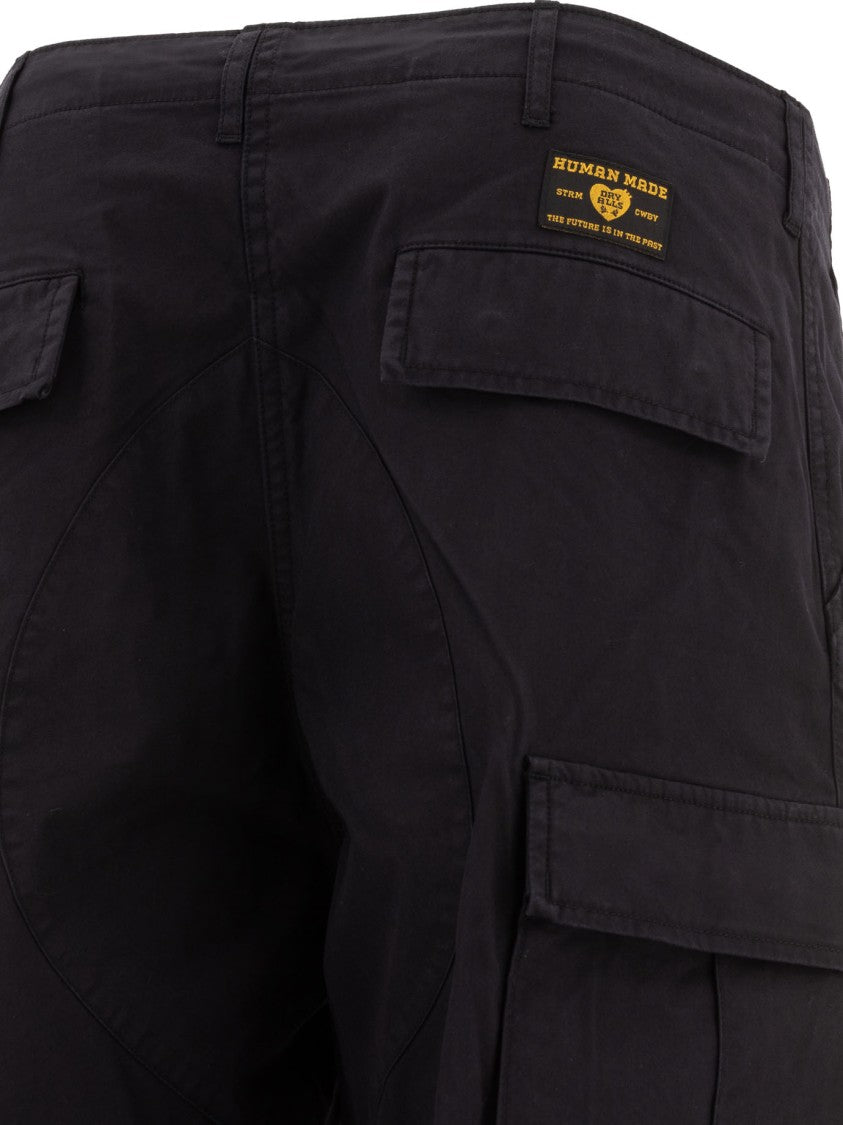 Human Made Relaxed Fit Black Cargo Trousers