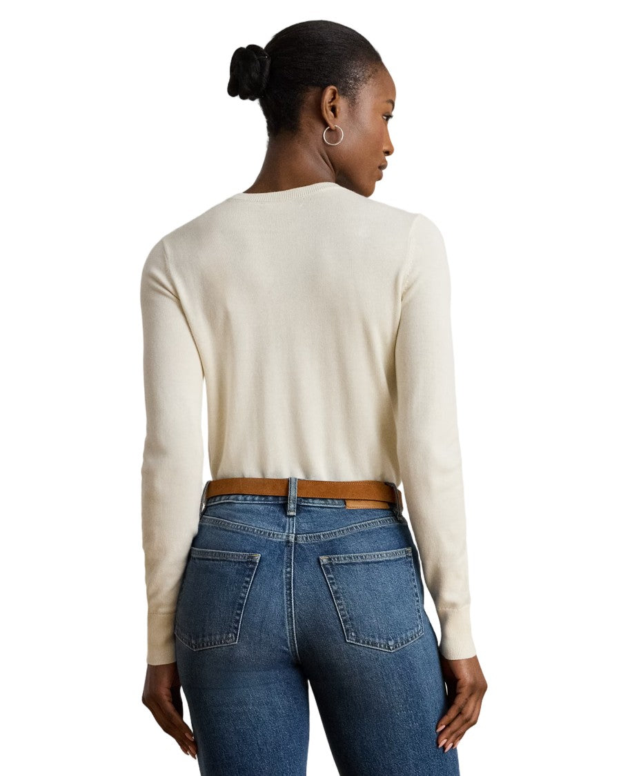 Lauren Ralph Lauren Shavonne Long Sleeve Pullover In Mascarpone Cream