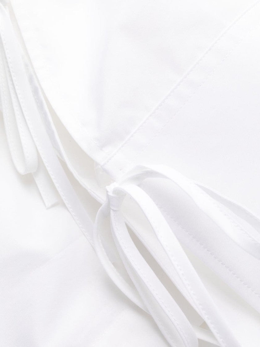 Msgm Bow-Embellished Cotton Shirtdress