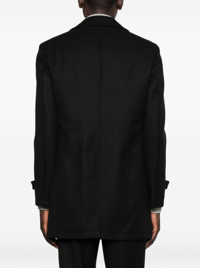 Tagliatore Double-Breasted Virgin Wool Tagliatore Coat