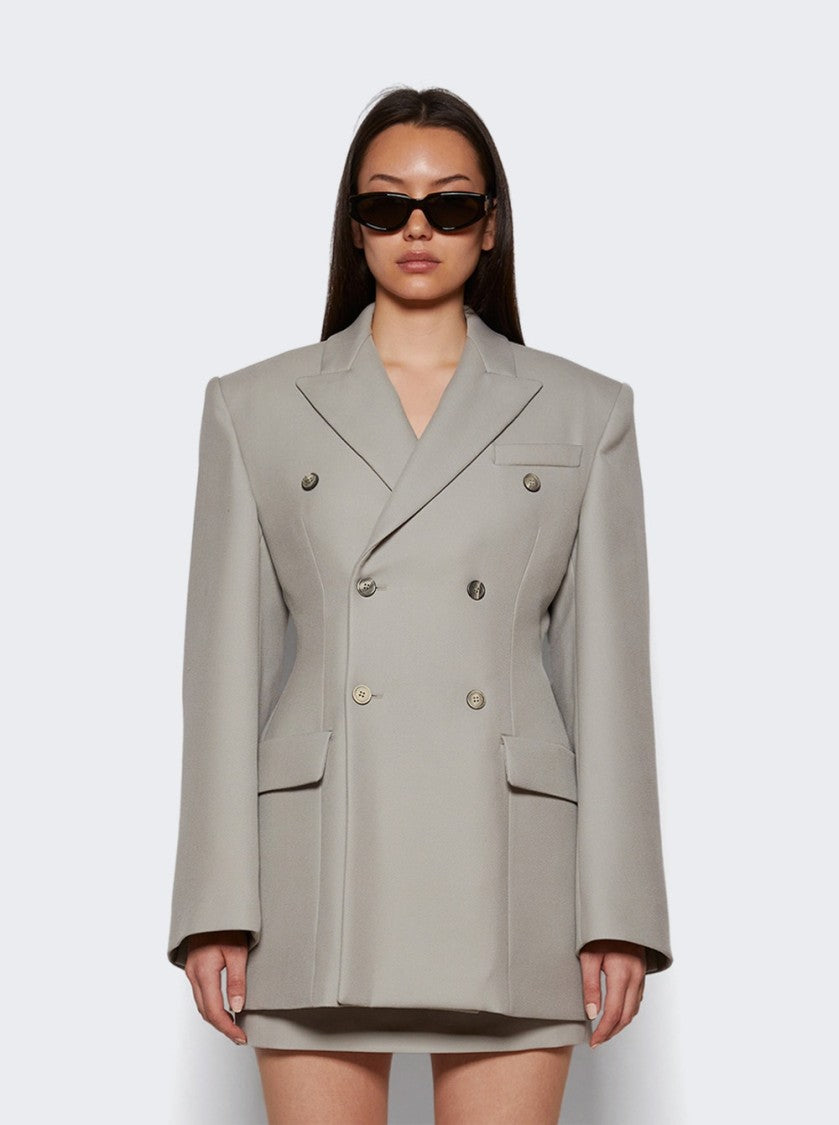 Wardrobe.Nyc Double Breasted Contour Blazer Cement