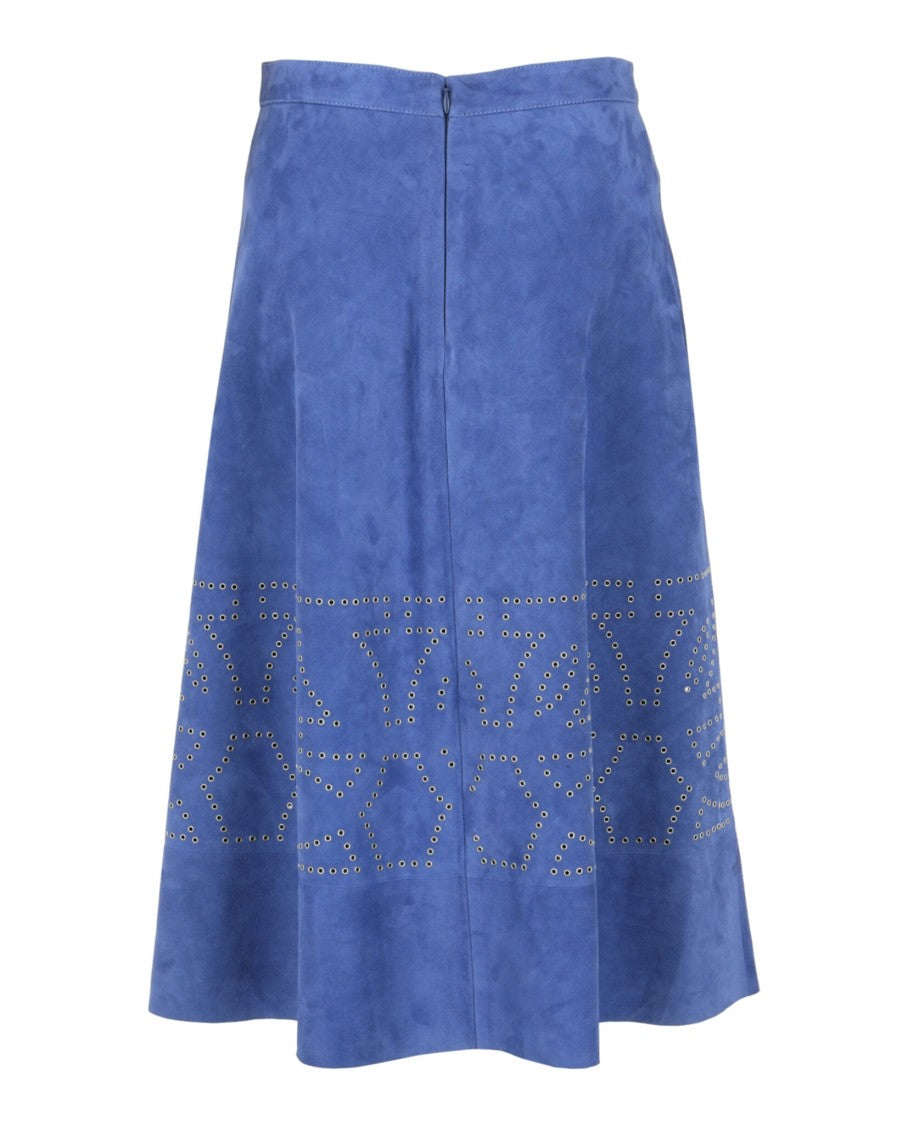Ferragamo Gancini Suede Skirt