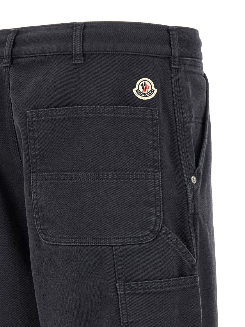 Moncler Wide-Leg Cargo Pants With Multi-Pocket Design