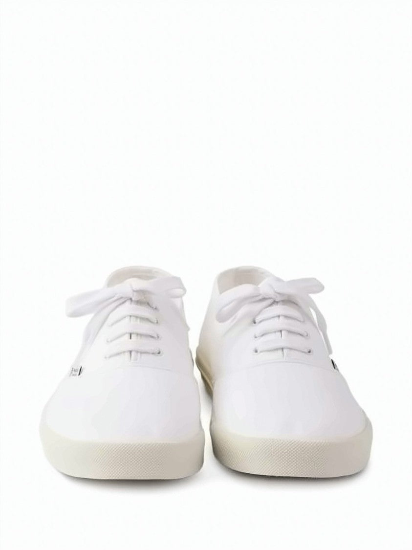 Prada Low-Top Sneakers In Smooth Cotton Fabric With Design