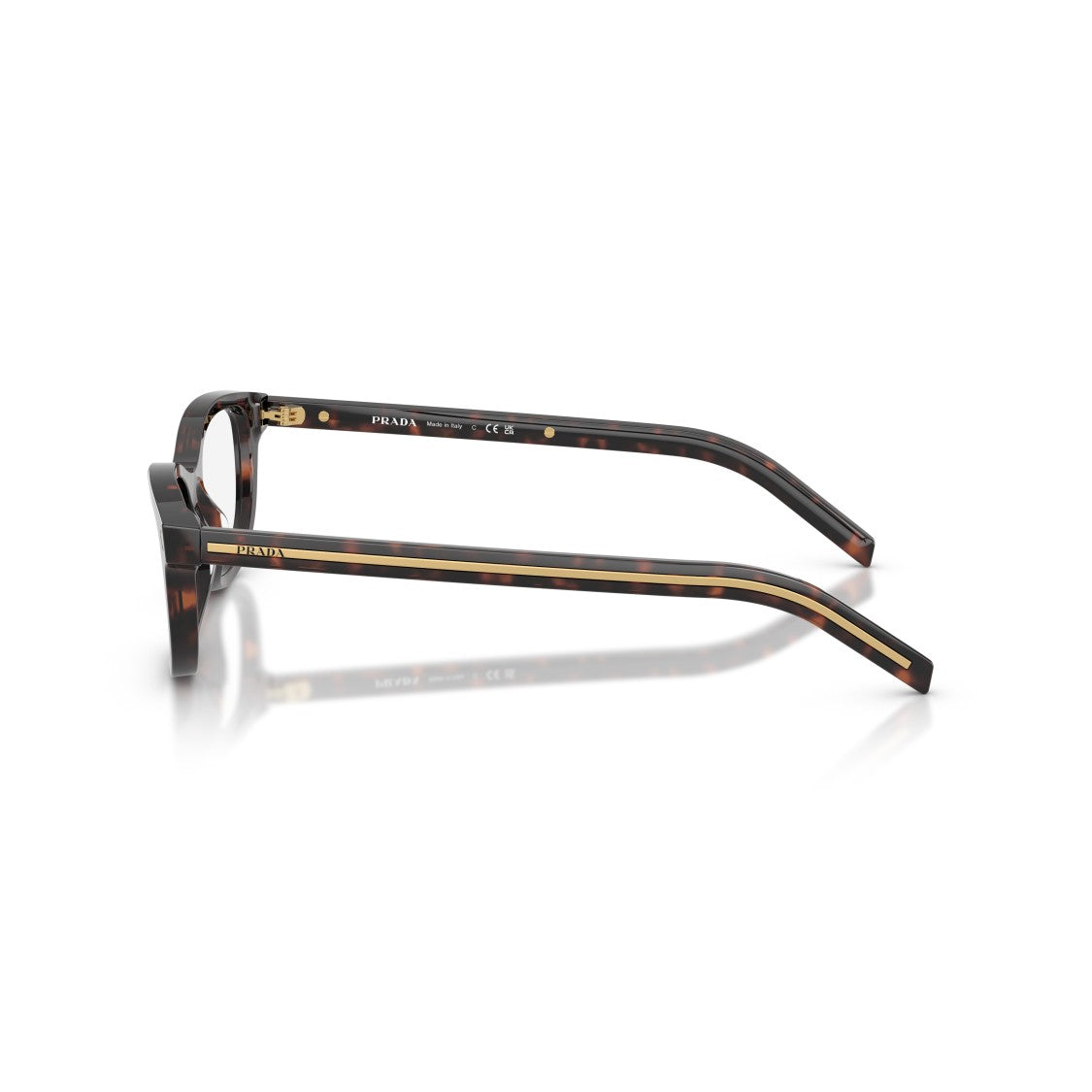 Prada 0Pr D01vu Classic Rectangular Tortoiseshell Acetate Eyeglasses