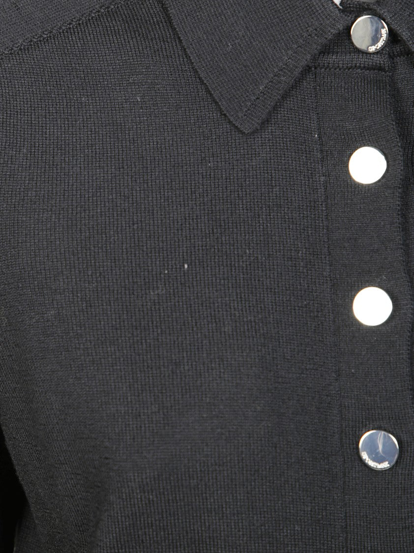 Sportmax Perseo Fitted Metallic Button Cardigan