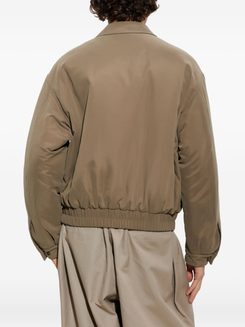Giorgio Armani Boxy Cropped Zip-Up Oversized Pocket Jacket