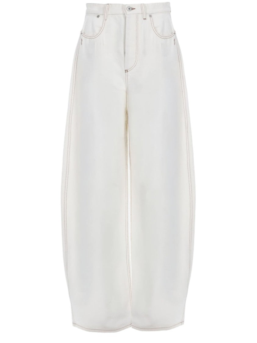 Jacquemus Classic Cotton Denim Jeans With Contrast Embroidery