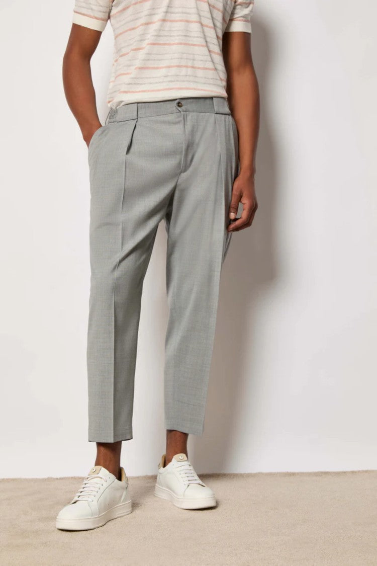 L.B.M. 1911 Light Grey Baggy Fit Trousers