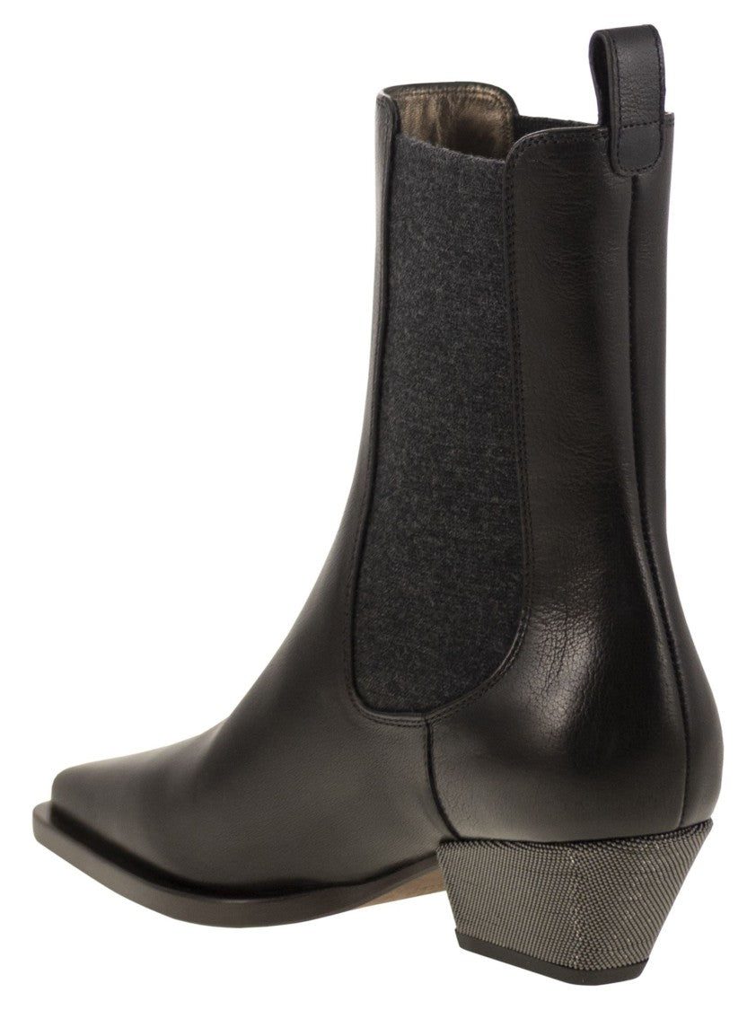 Brunello Cucinelli Classic Leather Chelsea Boot