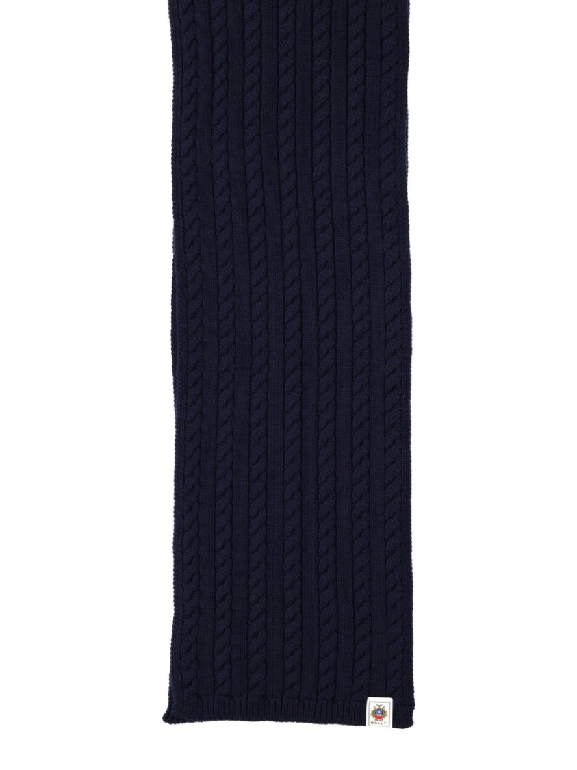 Bally Merino Wool Cable Knit Scarf