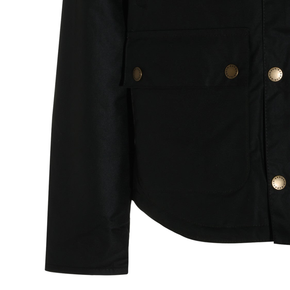 Barbour Black Structured Corduroy-Detail Jacket