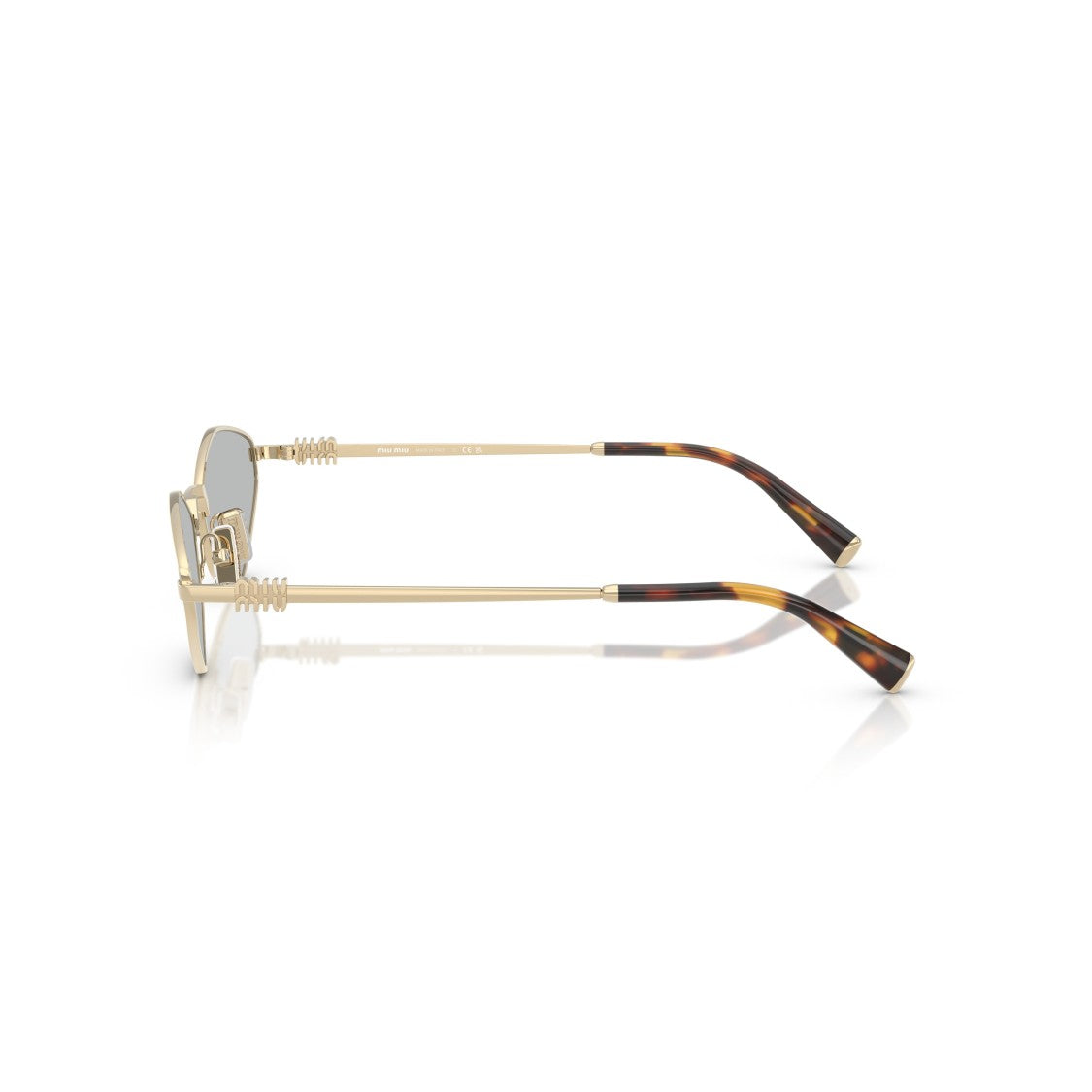 Miu Miu 0Mu 56Zs Angular Geometric Metal Sunglasses