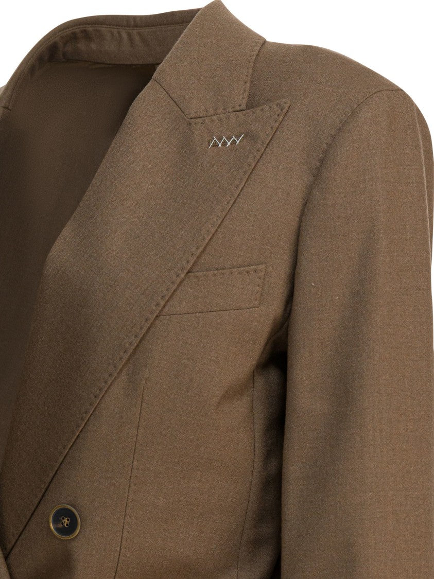 Max Mara Double-Breasted Cashmere Blazer With Structured Silhouette