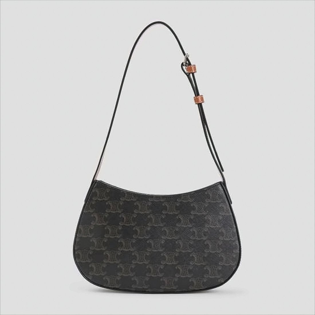 Celine Crescent-Shaped Shoulder Bag In Canvas