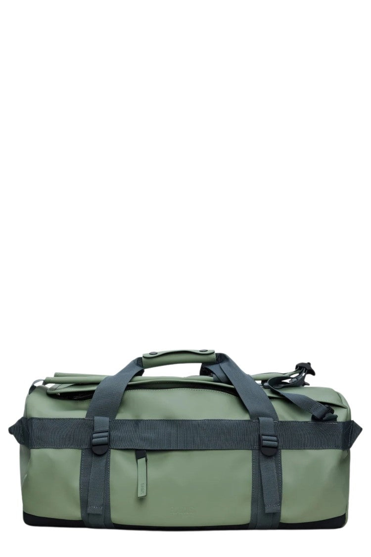 Rains Light Green Texel Duffel Small Two-Way Zip Polyester Duffle Bag