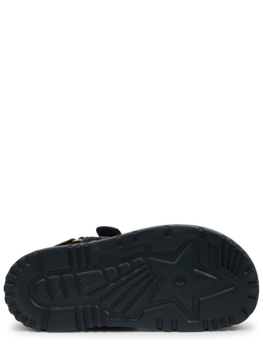 Dior Logo Embellished Black Sandals