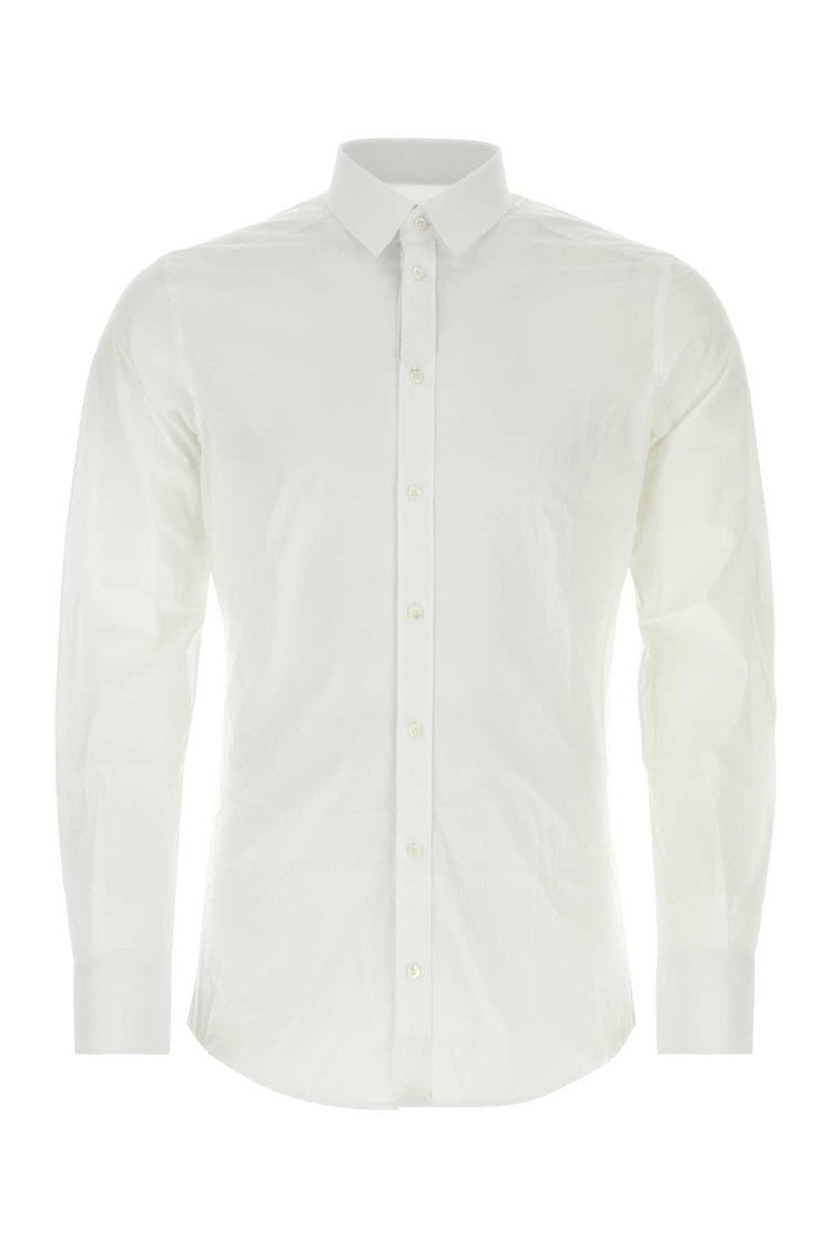 Dolce & Gabbana White Stretch Poplin Shirt