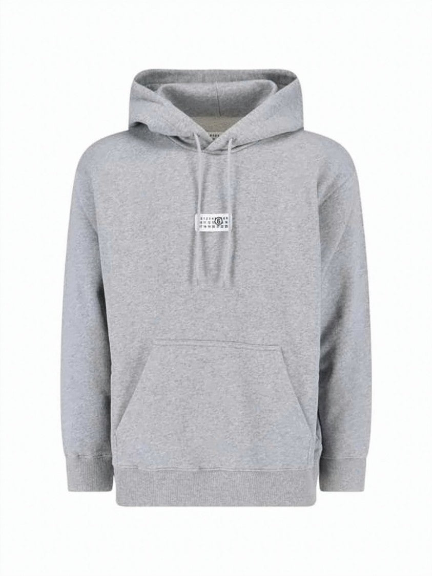 Mm6 By Maison Margiela Pullover Hoodie With Distinctive Rectangular Logo Patch