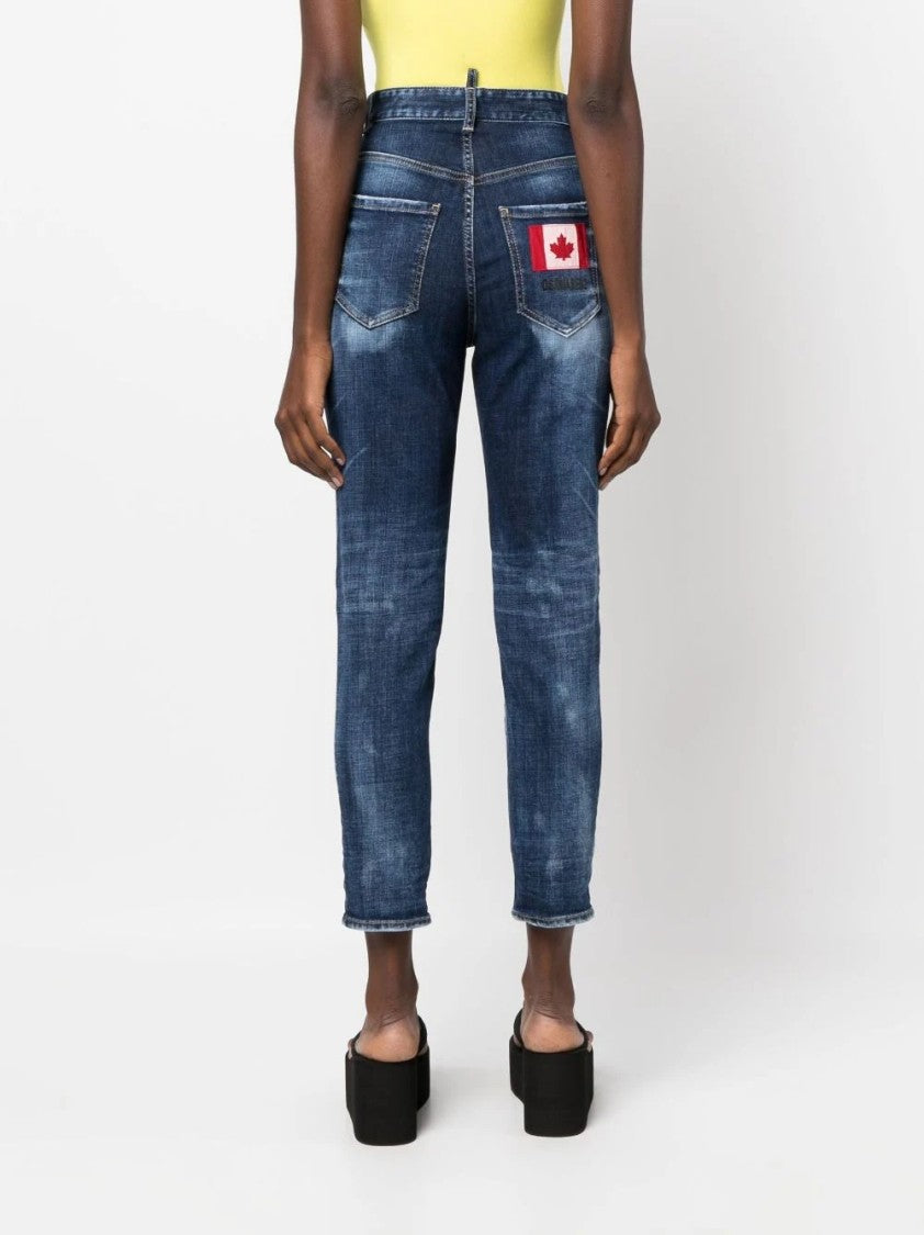 Dsquared2 Faded Wash Denim Trousers