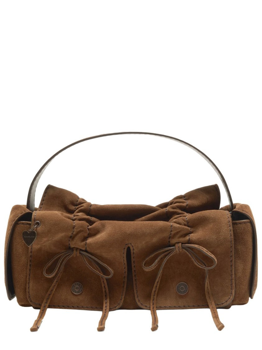 Acne Studios Multipocket Shoulder Bag With Structured Design And Suede-Like Texture